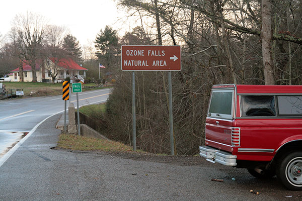 Ozone Falls parking area