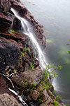 Shot of Man of War Brook Falls from a nearby ledge