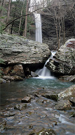 A panoramic view of Ozone Falls