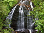 Closeup of Moss Glen Falls base