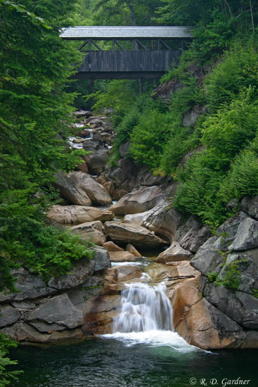 View of The Pool and covered bridge from the main overlook