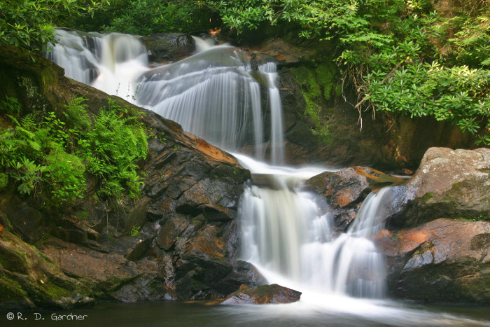 Dennis Cove Falls from the pool below