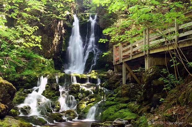 Dickson Falls near Alma, New Brunswick, Canada