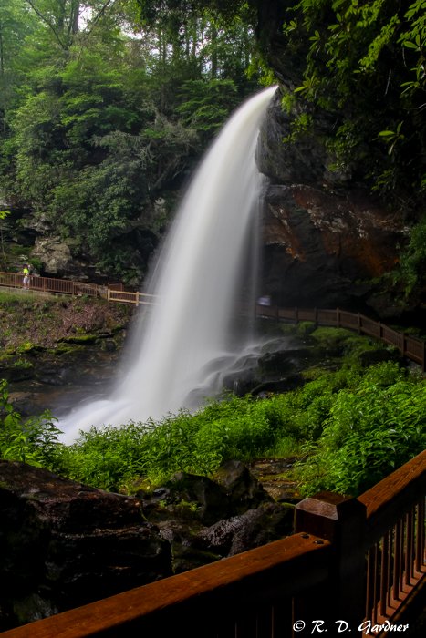 Side view of Dry Falls in NC
