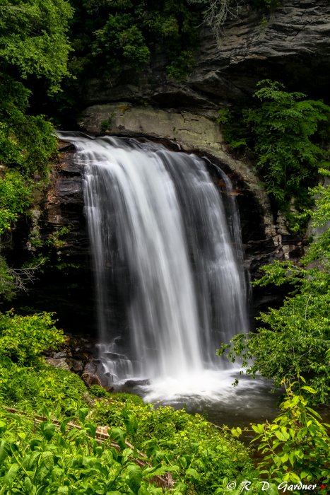 Overlook view of Looking Glass Falls