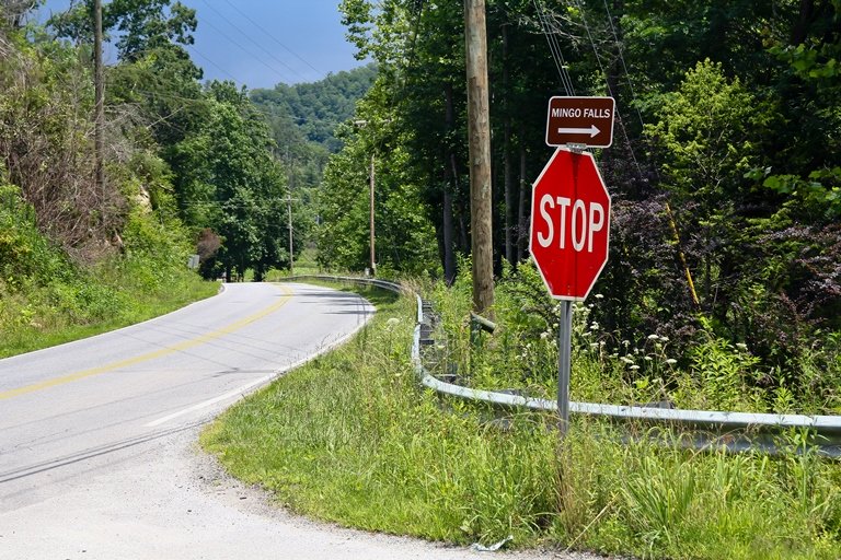 Sign for Mingo Falls